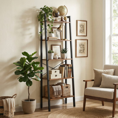 Westhought 172cm H x 56cm W Steel Ladder Bookcase