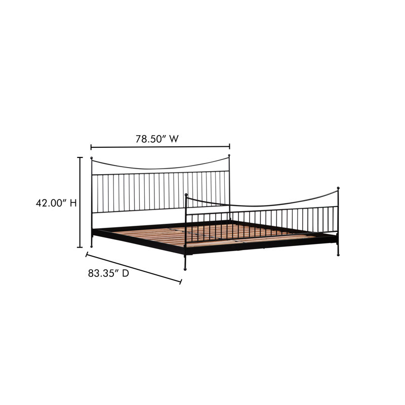 Monet Queen Bed Black, King
