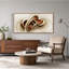 Art mural en toile métallique avec tourbillons abstraits en bronze métallique