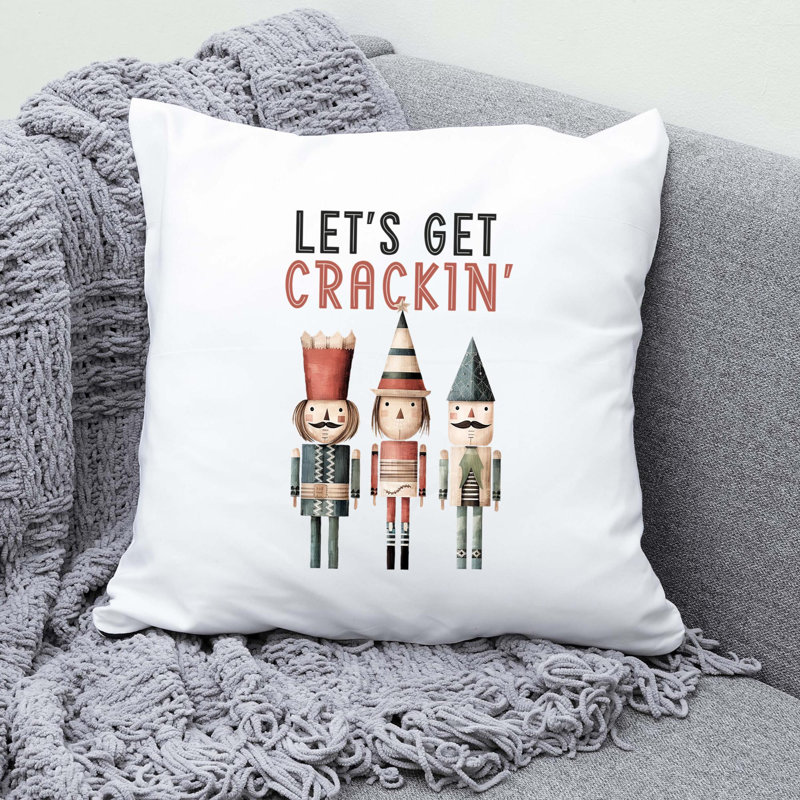 04_CozyChristmas Reversible Throw Pillow, 14" x 14"