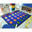 Tapis bleu éducatif touffeté à pois-1449476700