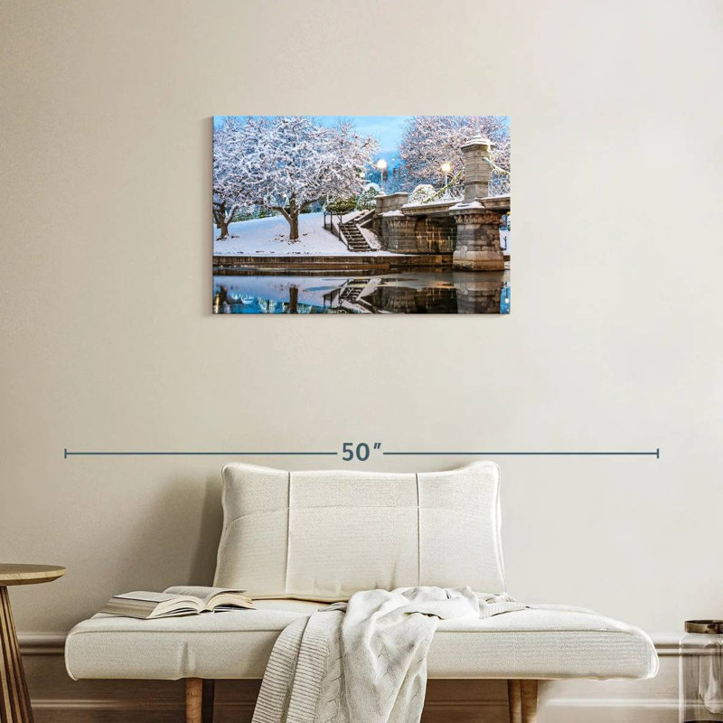 Pont enneigé Sirci Boston, H 20 po x l 30 po