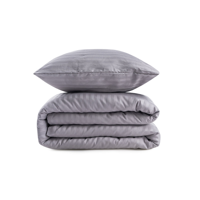Quilt Cover Set, Anthracite, King Duvet Cover + 2 24" x 24" Pillowcases