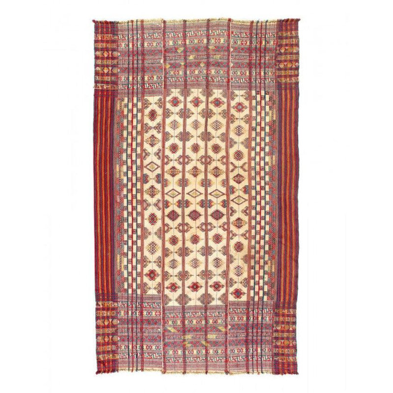 Hand Woven Cotton and Wool Geometric Area Rug
