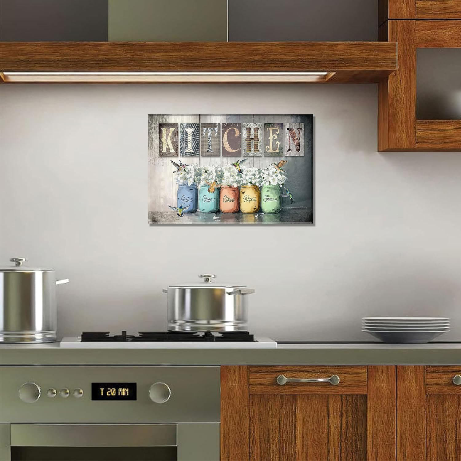 rustic kitchen canvas wall art, vintage kitchen wall... Ophelia & Co. Framed Vintage Kitchen Canvas Wall Art Rustic Farmhouse ...