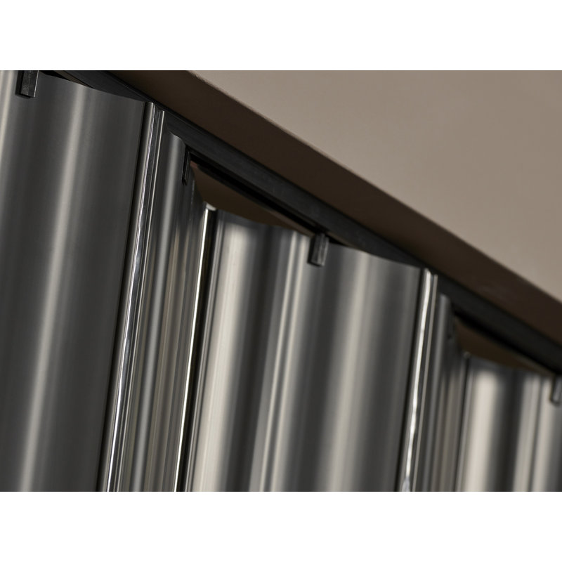 Porte pliante en vinyle Spectrum Dunes, 48 po x 80 po, Noir