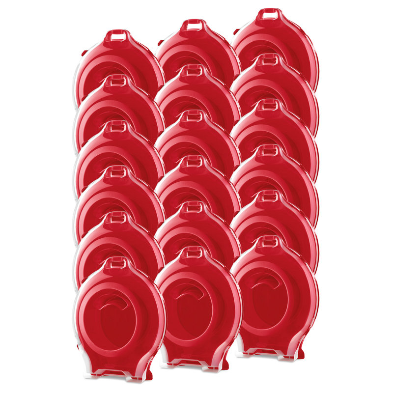 Sterilite Clear Lid Red Base Nesting Storage Christmas Wreath Box (18 Pack)