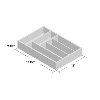2.5"H x 12"W x 17.5"D Drawer Organizer