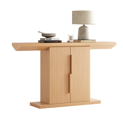 Farmhouse Console Table, Modern Hallway Accent Table For Living Room, 55 Inches Entryway Console Table With Doors -  Winston Porter, 200CE1243820410C90E9740E99089A29