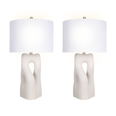 Lampe de table Eclipse Harmony - Céramique blanche - Ensemble de 2