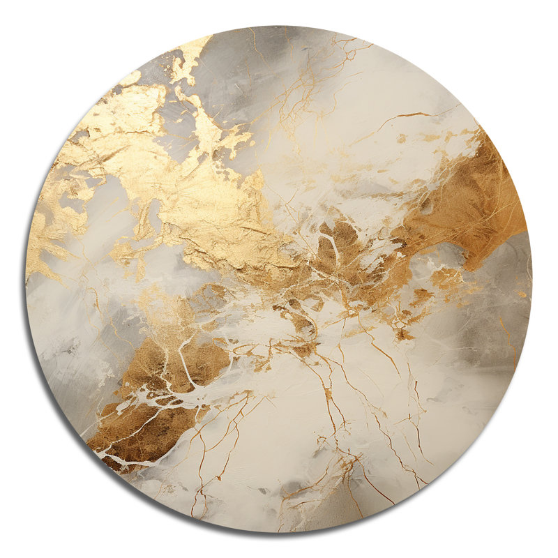 Marguerite - Abstract Round Metal Wall Art, 29" H x 29" W