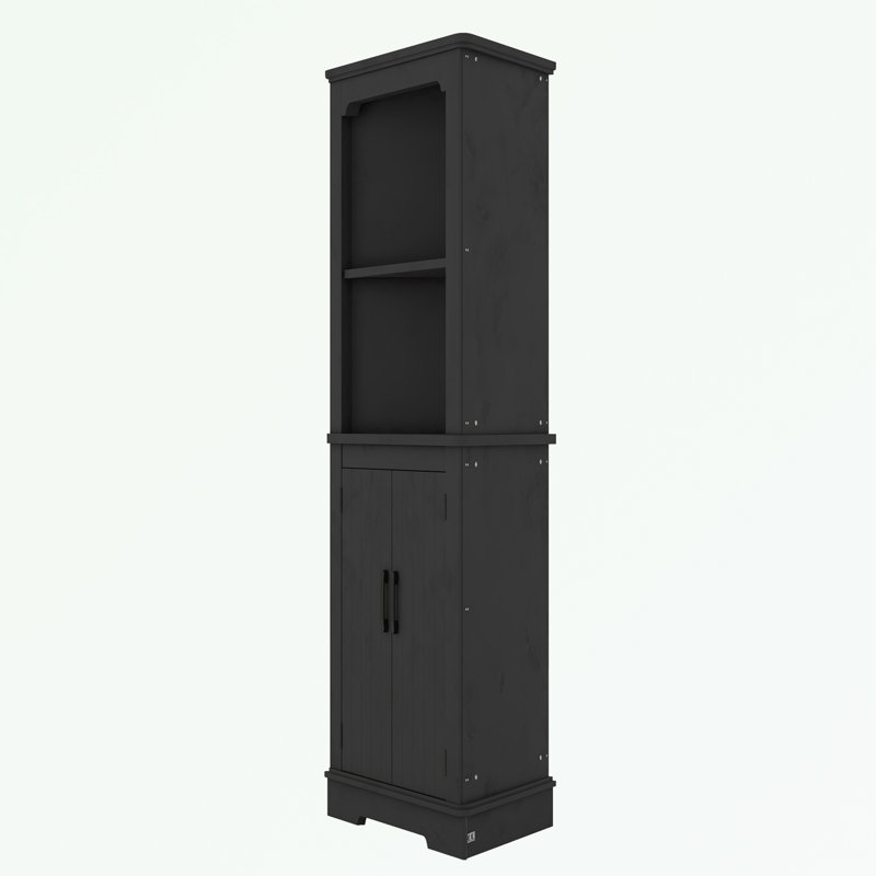 Grande armoire d'angle avec portes, Noir
