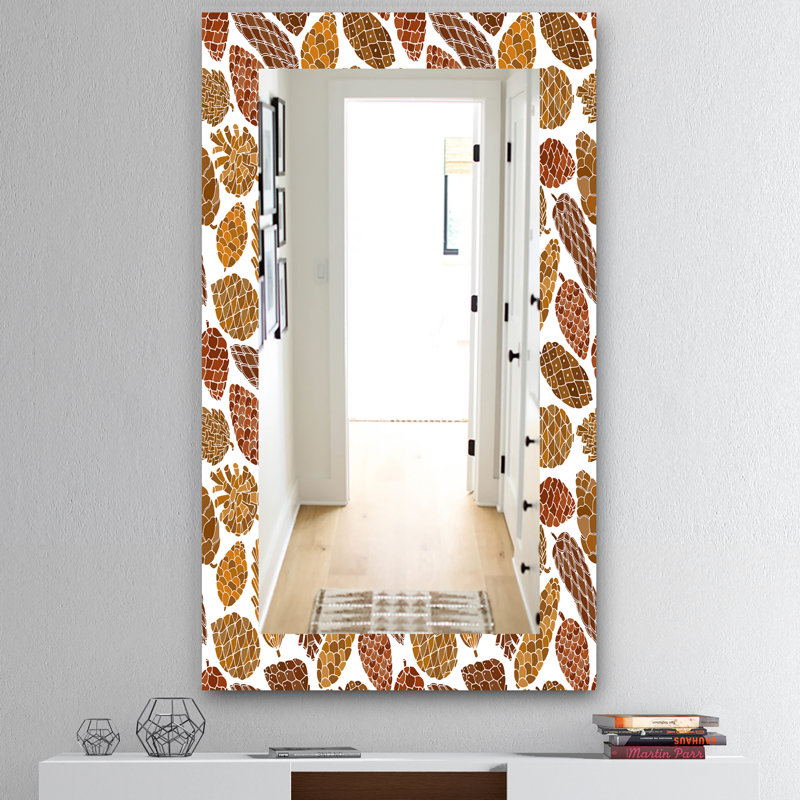 Miroir mural traditionnel à cônes de pin, H 39,4 po x l 29,5 po