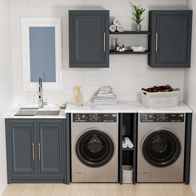 23" x 18" x 12" Undermount Laundry Sink Single Bowl 16 Gauge Stainless Steel Deep Laundry Room Utility Sinks