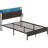 Alverstone Metal Bed Frame Platform Bed with Headboard and Charging Station-2048493815