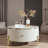 Accent Table, Round Coffee Table with 2 Storage Drawers