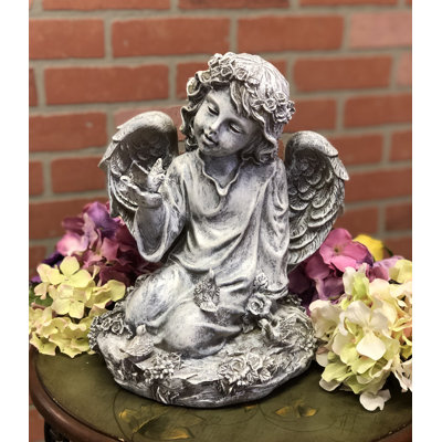 Statue en résine Scotty Angel avec colombe