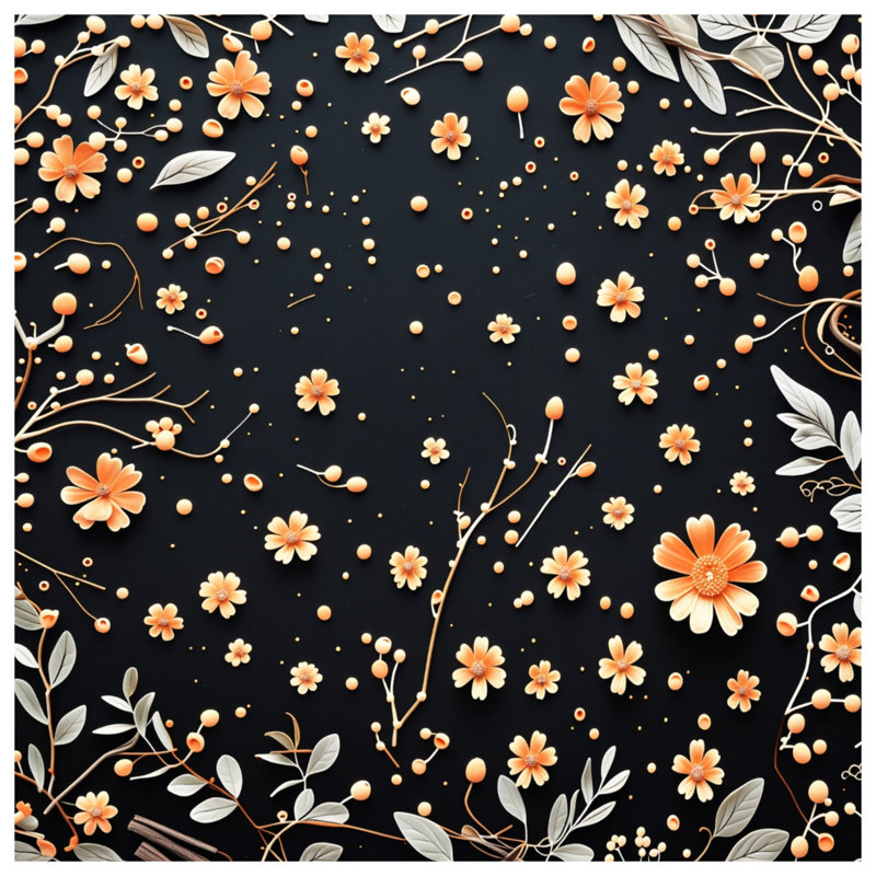Papier peint floral sur toile - motif mural en plusieurs tailles, 20 x 30 inches