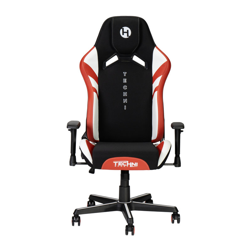 Black with Red & White Gaming Chair