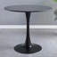 Table de salle à manger ronde avec tulipes modernes - plateau en panneau de fibres à densité moyenne et base en acier - 24 po-1303656189