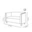 Ensemble de 2 bancs rembourrés en similicuir-101087822