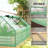 8.6 X 3 X 1Ft Raised Garden Bed With Mini Greenhouse, Galvanized Raised Garden Bed With Cover For Herbs And Vegetables, Small Greenhouse For Patio Garden Balcony, Green And Silver-123626695-123626698