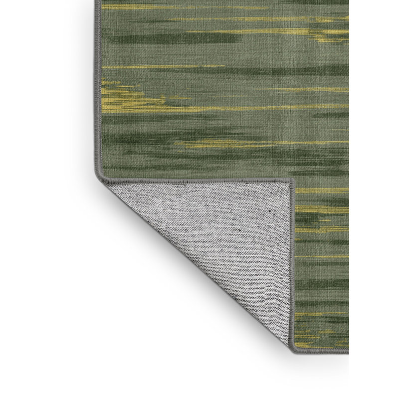 Machine Washable Abstract Brown Area Rug, Rectangle 3' x 5'