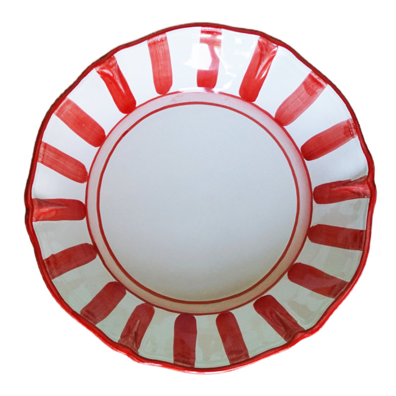 Rimini Serving Bowl, Pink/White