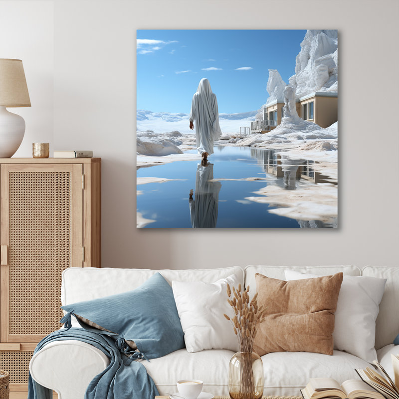 Désert de pèlerinage, "Hajj", sur toile, H 36 po x l 36 po x P 1,5 po, Toile tendue