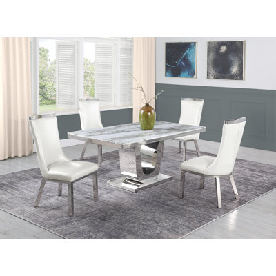 Cattalaya 6 - Person Pedestal Dining Set