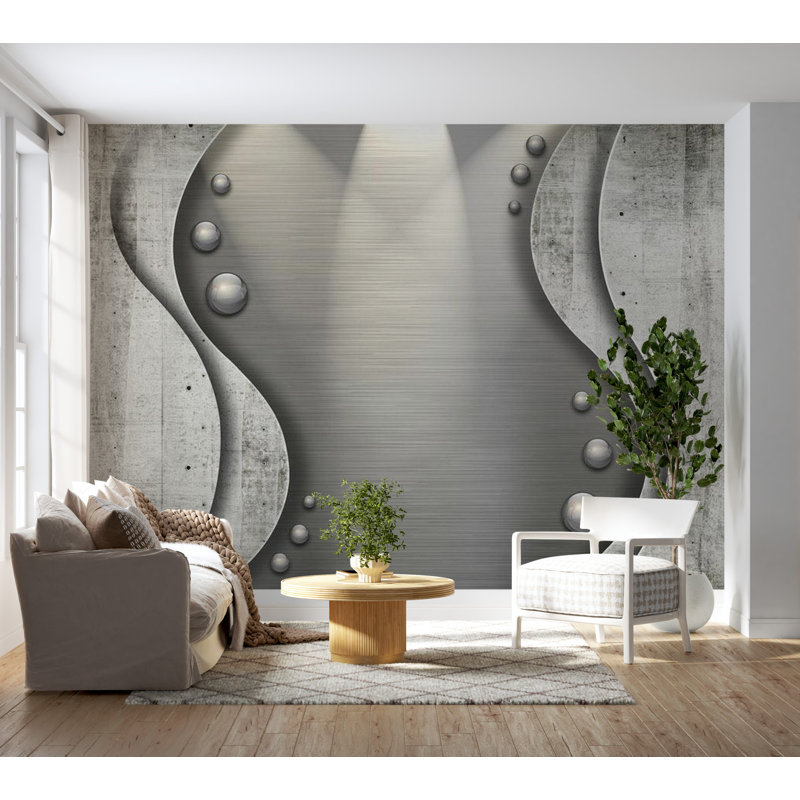 Murale fantaisie en métal Alysea, L 55 po x l 78 po, Non tissé