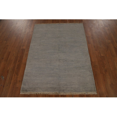 Tapis rayé gris Gabbeh 3 x 5
