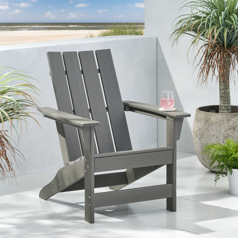 Anastagio Outdoor Adirondack Chair, Gray