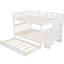 Lit superposé avec rangement Stairway - blanc, lit double sur lit gigogne pour escalier blanc et somptueux-130080142