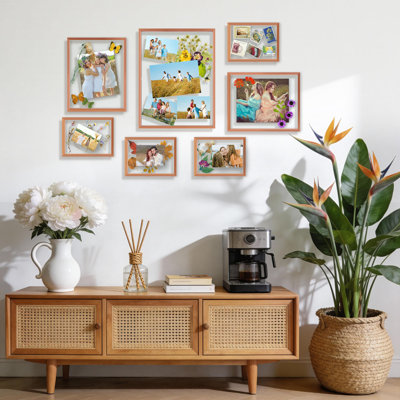 Ensemble de cadres flottants 7 pièces: 11 po x 14 po, 8 po x 10 po, 5 po x 7 po, affichage mural et de table