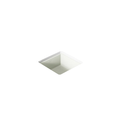 Verticyl Vitreous China Square Undermount Bathroom Sink with Overflow