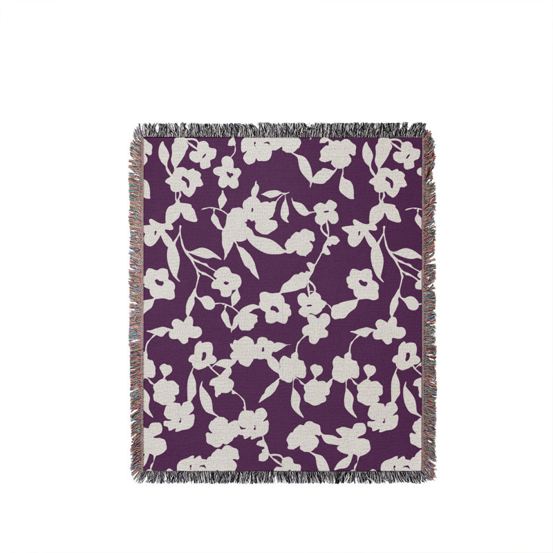 Jeté en coton Vera, 50 x 60, Mauve