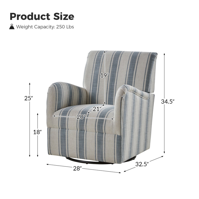 Ensemble de 2 fauteuils pivotants de 28 po Ariana, Bleu