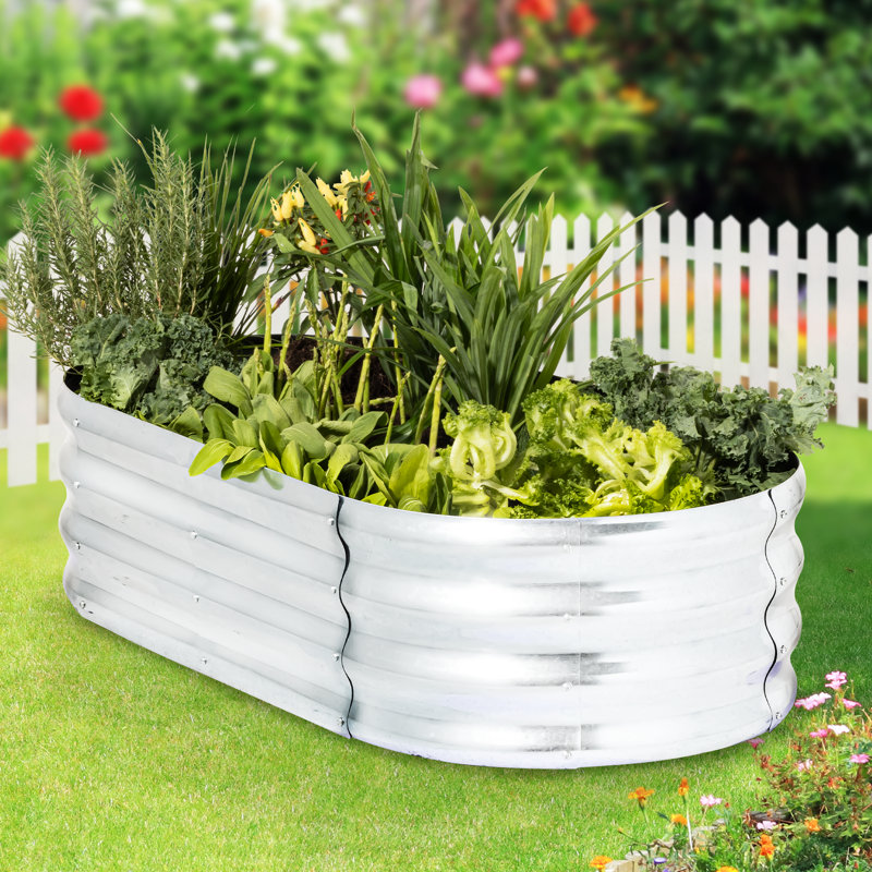 Evalyn Metal Outdoor Raised Garden Bed