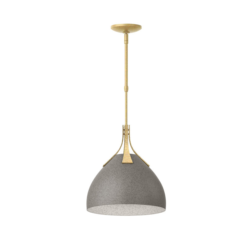 Summit 1 - Light Single Dome Pendant, Natural Iron, Modern Brass
