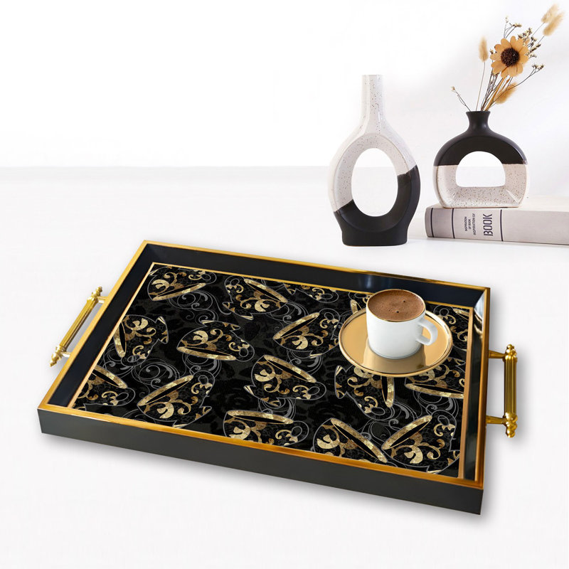 Elegant Glass Tray, 19.7 x 11.4 x 1.4 inches | 100% Durable Glass Construction | Easy to Clean with Damp Cloth | Ideal for Serving, Decorative Display, and Organizing | Stylish Addition to Home Décor