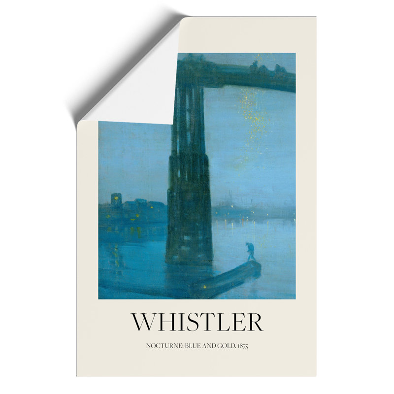 Nocturne Blue and Gold Old Battersea Bridge Print by James Mcneill Whistler - Frameless Print, 59cm H x 42cm W x 0.1cm D