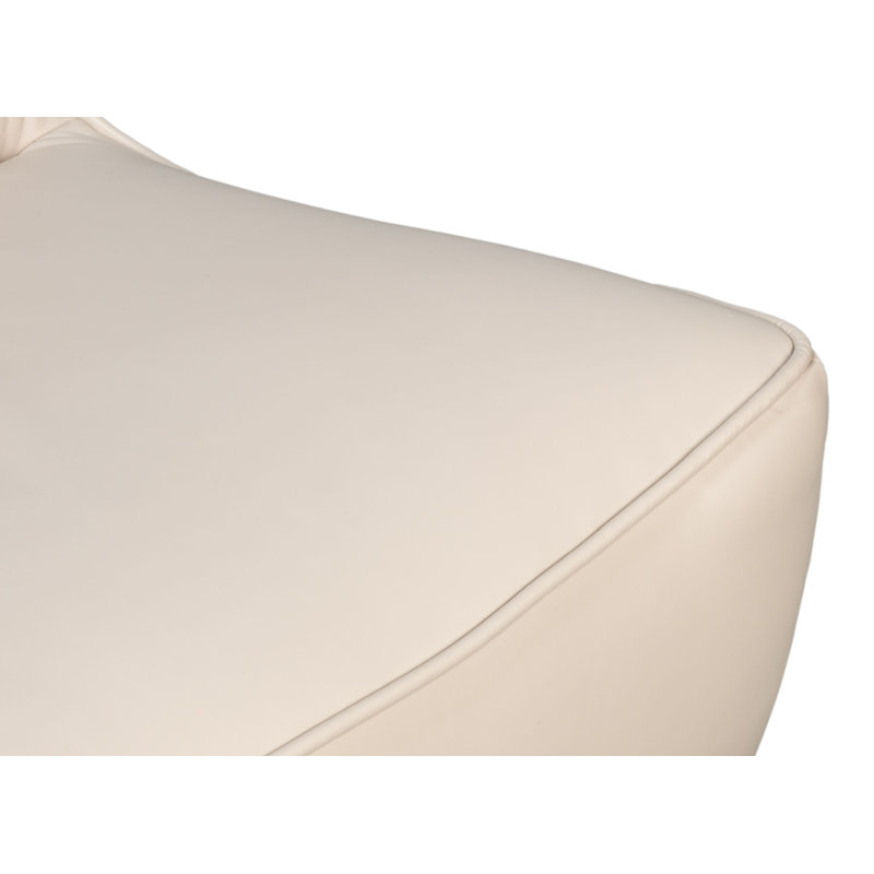 Kennett Swivel Armless Chair, Crystal White