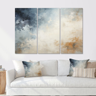 «Mute Colors Minimalisme Storms», ensemble d'art sur toile Tempêtes