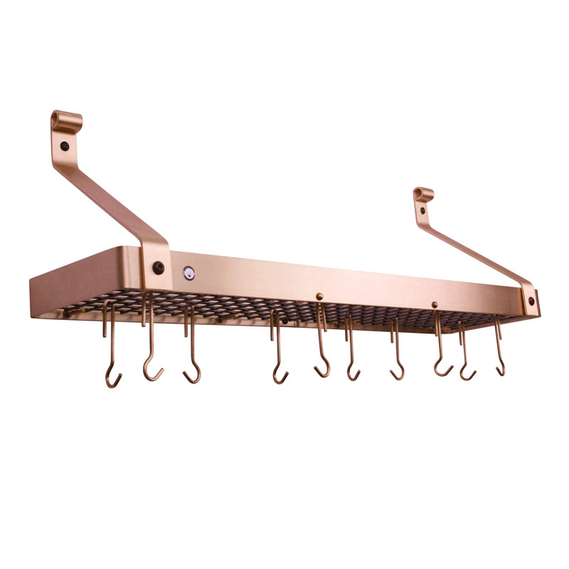 Handcrafted Gourmet Wall Mounted Pot Rack, 36" W