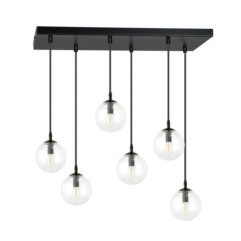 Cadesha 6 - Light Black Cluster Pendant, Transparent