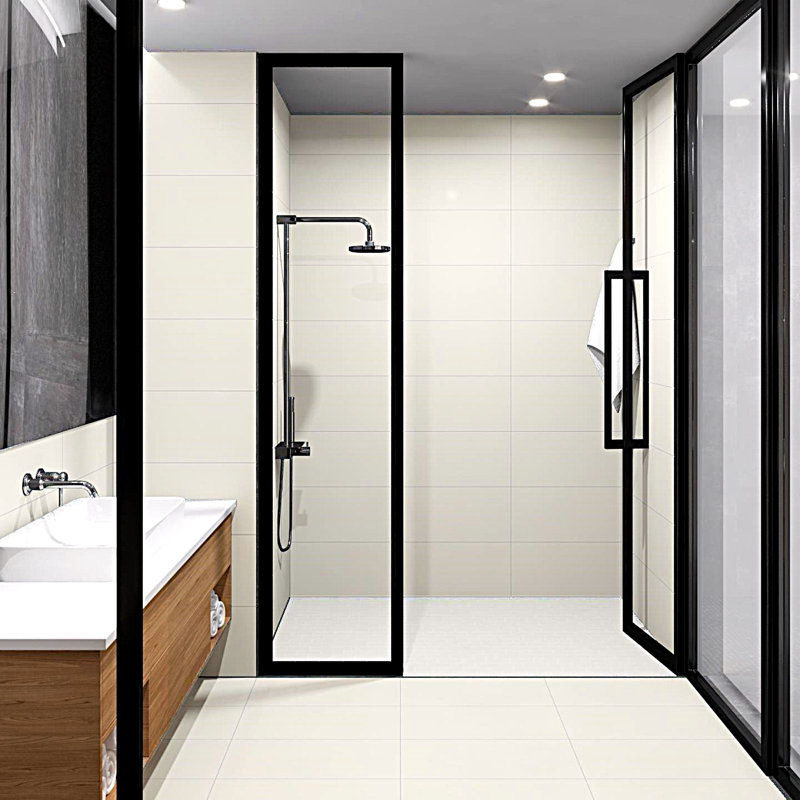 True Story Polished 12'' W x 24'' L Porcelain Throughbody Singular Tile, Cream