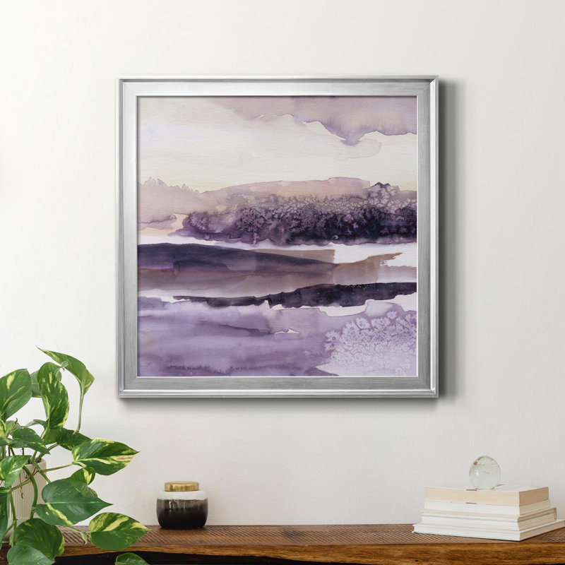 Plum Grove I - cadre photo, reproduction d'art sur toile, Argent, H 17,5 po x l 17,5 po x P 1,5 po