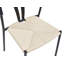 Ensemble de 3 tables rondes en bois et chaises en rotin