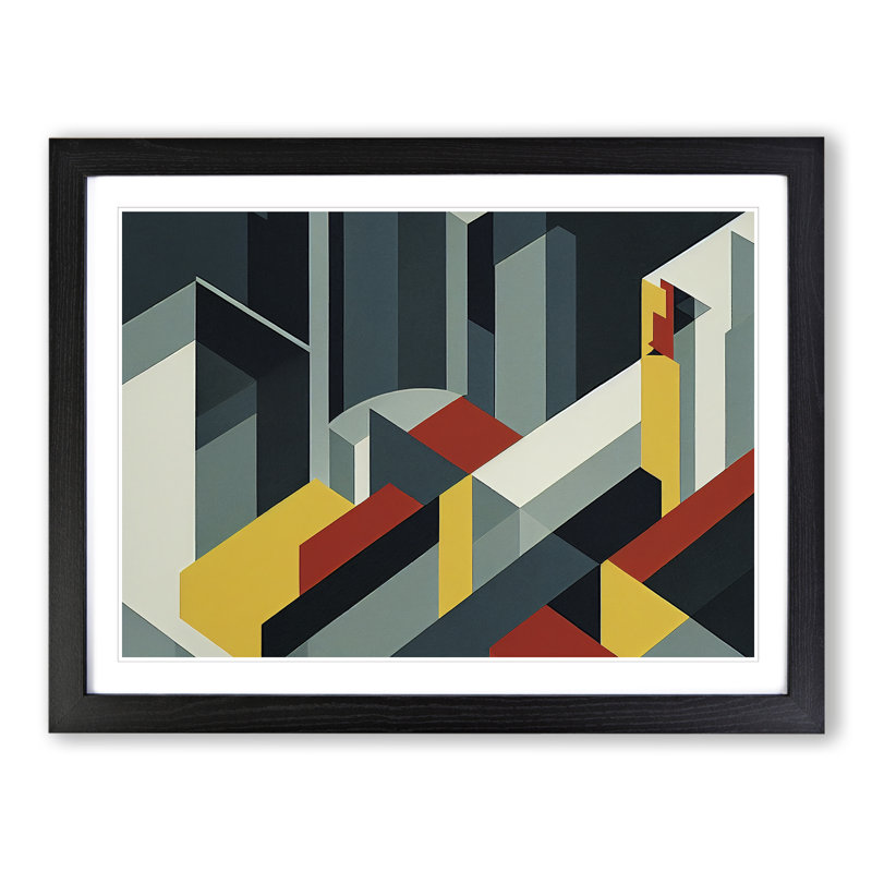 Modern Architecture Vol.1 Abstract - Framed Print, Black Framed, 46cm H x 64cm W x 2cm D
